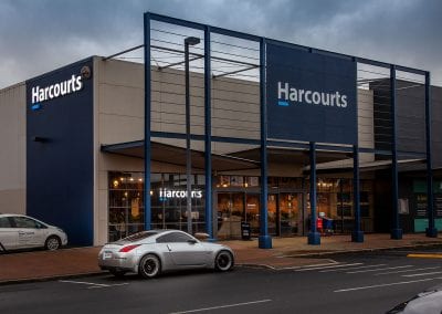 Harcourts Botany premium 3D illuminated logo corporate building signs Auckland