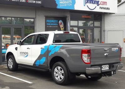 Hynds Smarterwater corporate fleet branding partial vehicle wrap Auckland