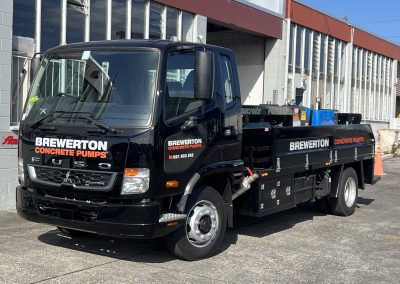 Brewerton Concrete Pumps specialized industrial vehicle signage and logo graphics