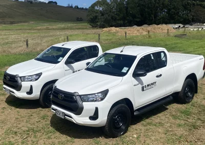 G Mundy Construction ute fleet branding and commercial graphics installation